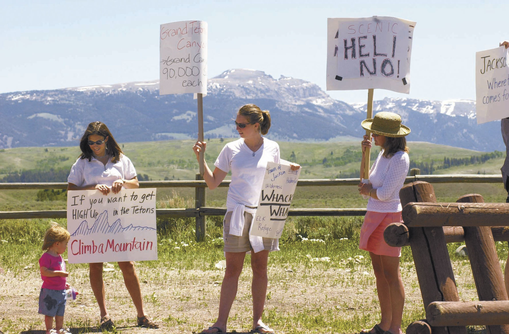 Heli tour protest